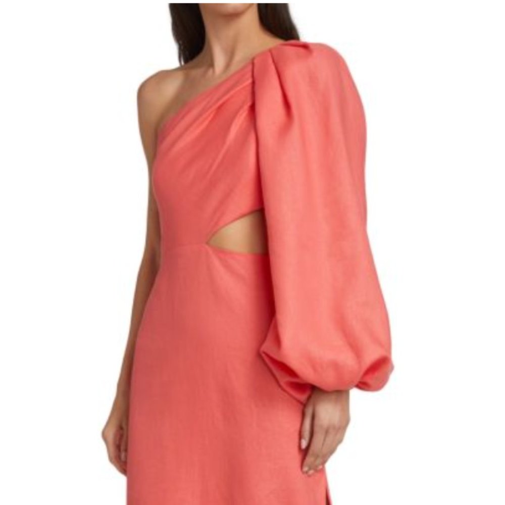 NO PISE LA GRAMA Corazonada Linen Cut-Out Dress - size 8